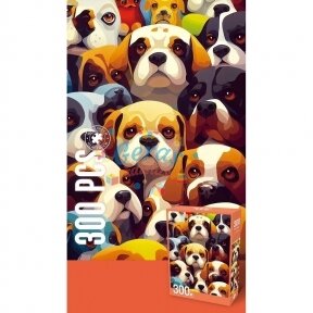 Dėlionė Jigsaw Puzzle Group Cute Dogs, 300 det