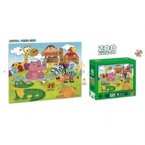 Dėlionė Jumbo Floor Puzzle Zoo Animals, 35 det