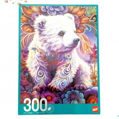 Dėlionė Jigsaw Puzzle Colored Mane Bear, 300 det 1