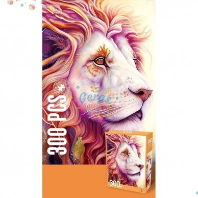 Dėlionė Jigsaw Puzzle Flowers Drawn Lion, 300 det