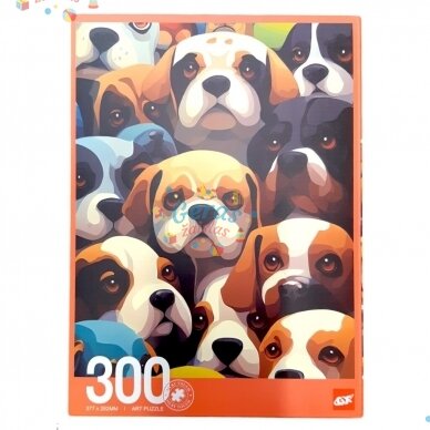 Dėlionė Jigsaw Puzzle Group Cute Dogs, 300 det 1