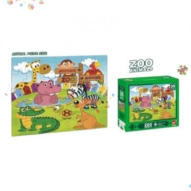 Dėlionė Jumbo Floor Puzzle Zoo Animals, 35 det