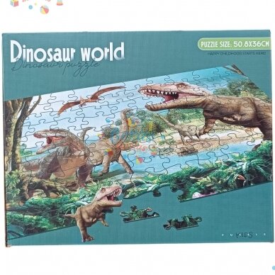 Dėlionė Puzzle Dinosaur world, 100 det 1