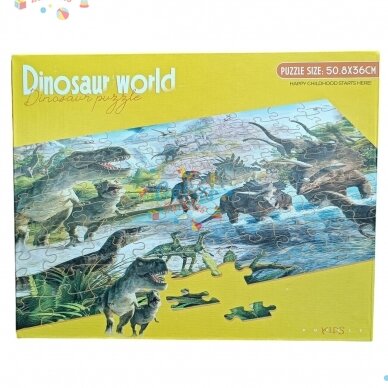 Dėlionė Puzzle Dinosaur world, 100 det 2