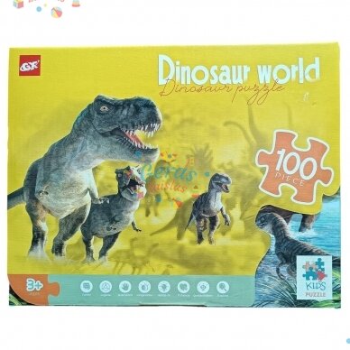 Dėlionė Puzzle Dinosaur world, 100 det 1