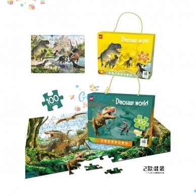 Dėlionė Puzzle Dinosaur world, 100 det