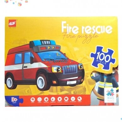 Dėlionė Puzzle Fire rescue, 100 det 1