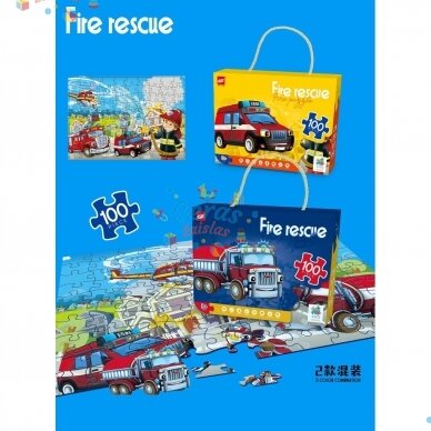 Dėlionė Puzzle Fire rescue, 100 det 2