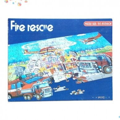 Dėlionė Puzzle Fire rescue, 100 det 1