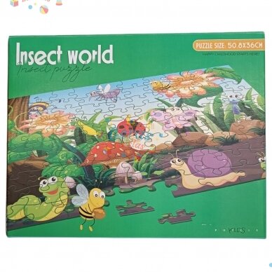 Dėlionė Puzzle Insect world, 100 det 1