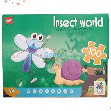 Dėlionė Puzzle Insect world, 100 det 2