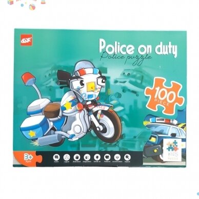 Dėlionė Puzzle Police On Duty, 100 det 2