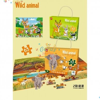 Dėlionė Puzzle Wild animal, 63 det 3