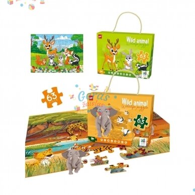 Dėlionė Puzzle Wild animal, 63 det