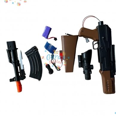 Elektrinis gelio kulkų šautuvas automatas AK-47 + 8000 kulkų dovanų 1