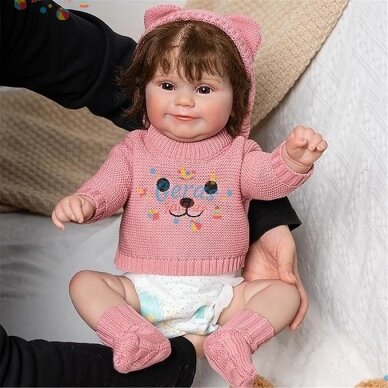 Realistiškos išvaizdos lėlė kūdikis Hoomai Doll, rožinis 3