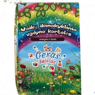 Lietuviškai, Angliškai, Latviškai ir Rusiškai įgarsintos lavinamosios kortelės Geras Žaislas 32